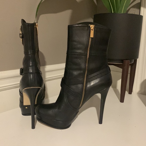 Michael Kors STOCKARD Platform Booties BLACK - Picture 7 of 13